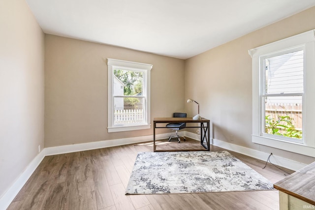 1114 W Monroe St, Kokomo, IN 46901 - office area with wood finished floors and baseboards