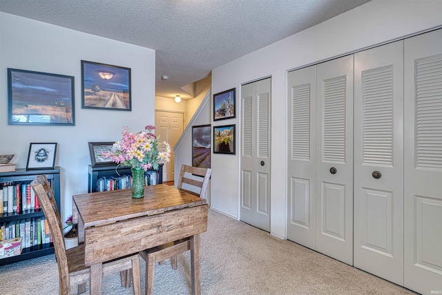 5813 Polo Run, Evansville, IN 47715 - carpeted dining room with a textured ceiling