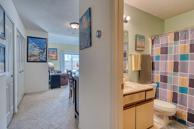 5813 Polo Run, Evansville, IN 47715 - full bath with a textured ceiling, vanity, and a shower with curtain