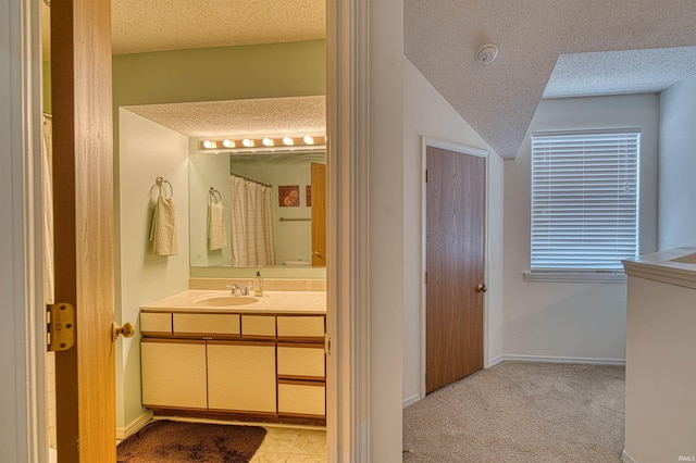 5813 Polo Run, Evansville, IN 47715 - bathroom with a textured ceiling and vanity