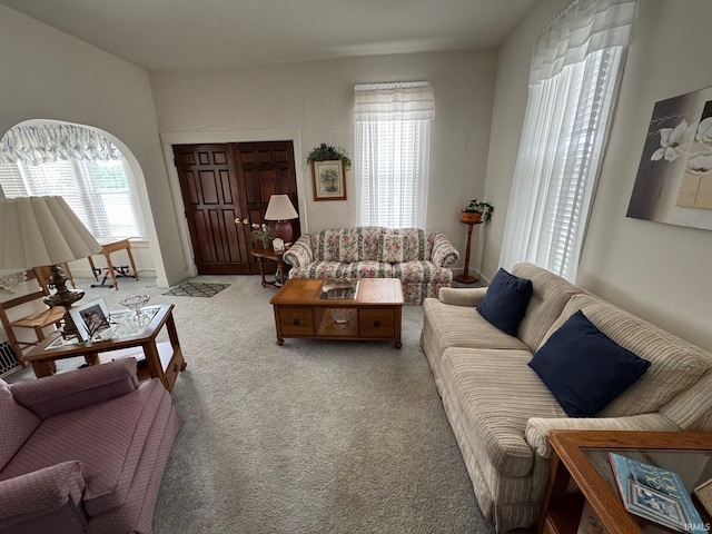 306 W Rochester St, Akron, IN 46910 - living room featuring carpet flooring