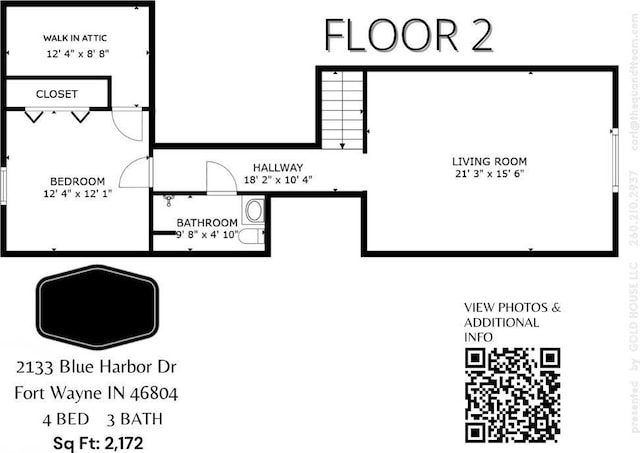 2133 Blue Harbor Dr, Fort Wayne, IN 46804 - view of floor plan / room layout