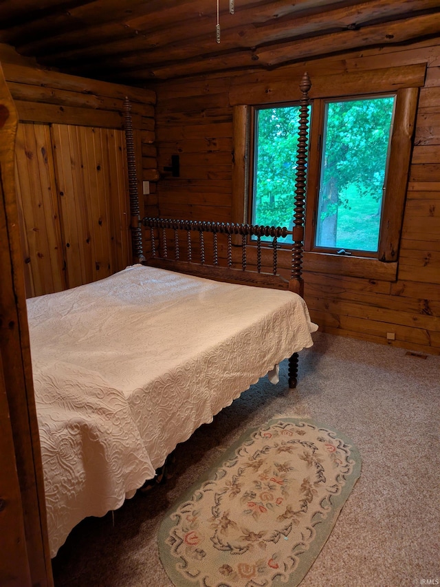 5775 N 175 W, Howe, IN 46746 - bedroom with carpet flooring and wooden walls