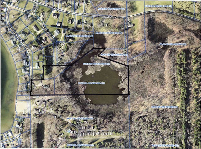 5775 N 175 W, Howe, IN 46746 - aerial overview of property's location featuring property parcel outlined