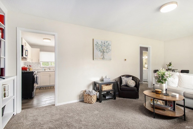 2734 Hawthorne St, Elkhart, IN 46517 - living room with light colored carpet