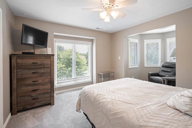 4416 Lakeshore Dr, Kokomo, IN 46902 - bedroom with carpet and ceiling fan