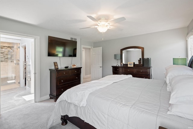 4416 Lakeshore Dr, Kokomo, IN 46902 - bedroom featuring light colored carpet and a ceiling fan