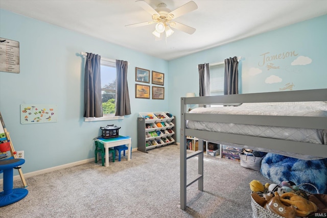 439E 17th St, Mishawaka, IN 46544 - bedroom with carpet floors and a ceiling fan