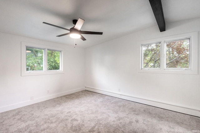 5228 N Lee Ct, South Bend, IN 46614 - carpeted spare room featuring baseboard heating and a ceiling fan