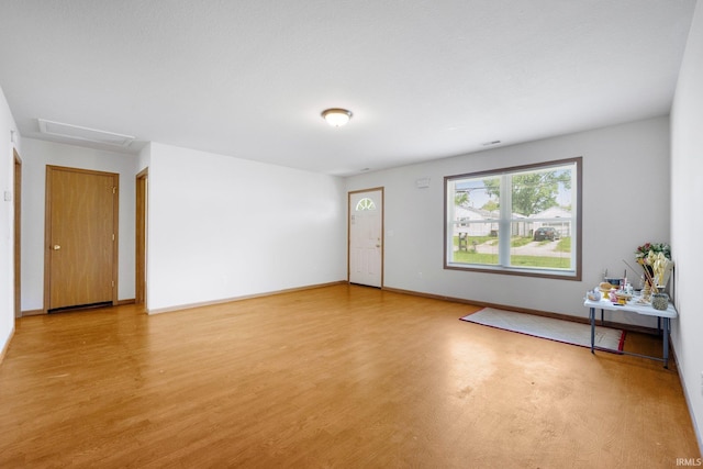 3610 E Sherwood Ter, Fort Wayne, IN 46806 - unfurnished living room featuring light wood finished floors