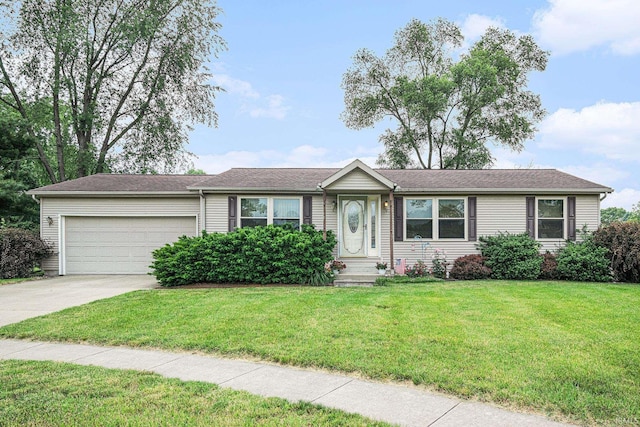 205 Par Blvd, Bristol, IN 46507 - single story home with an attached garage, driveway, and a front yard