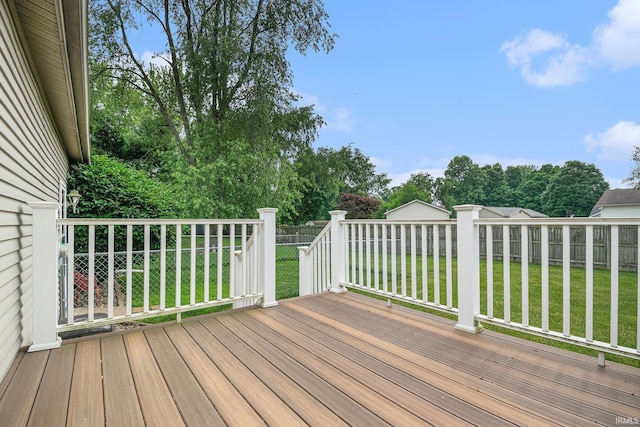 205 Par Blvd, Bristol, IN 46507 - wooden terrace with a fenced backyard