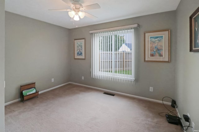 3847 Lodi Ln, Lafayette, IN 47905 - carpeted spare room with a ceiling fan and baseboards