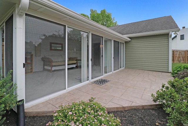 3847 Lodi Ln, Lafayette, IN 47905 - view of patio featuring a sunroom