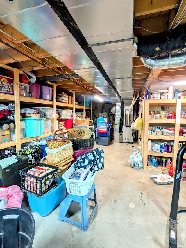 11497 N Biscayne Ln, Cromwell, IN 46732 - unfinished basement with heating unit