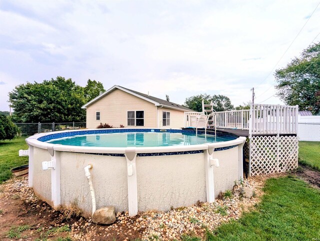 11497 N Biscayne Ln, Cromwell, IN 46732 - view of pool with a deck