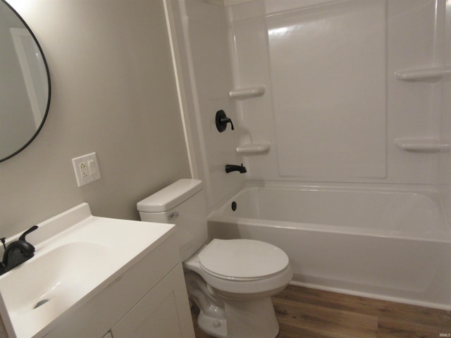 2305 Hillis Ct, Kokomo, IN 46902 - bathroom featuring wood finished floors, shower / bathtub combination, and vanity