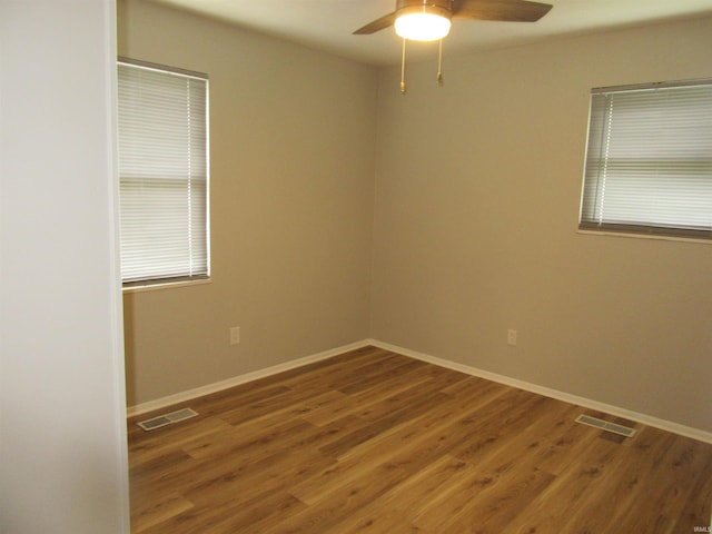 2305 Hillis Ct, Kokomo, IN 46902 - spare room with a ceiling fan and wood finished floors