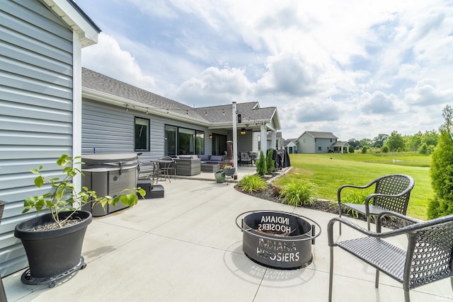 1492 Monte Carlo Dr, Huntertown, IN 46748 - view of patio / terrace with an outdoor living space