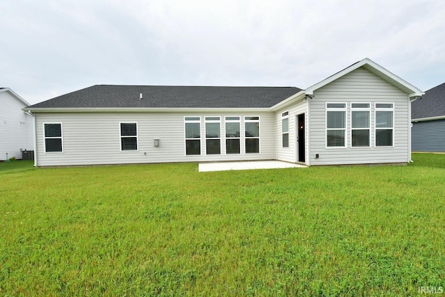 146 Hayloft Dr, West Lafayette, IN 47906 - rear view of property with a patio area and a lawn
