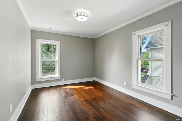 1015 Columbia Ave, Fort Wayne, IN 46805 - empty room featuring dark wood-type flooring and crown molding