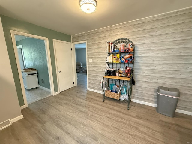 1814 S Douglas St, South Bend, IN 46613 - dining space featuring wood finished floors and wood walls