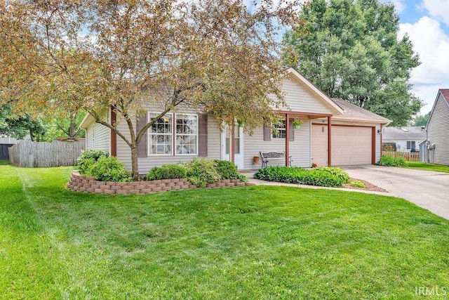 3317 Jacob Pl, Lafayette, IN 47909 - view of front of property with an attached garage, a porch, and driveway