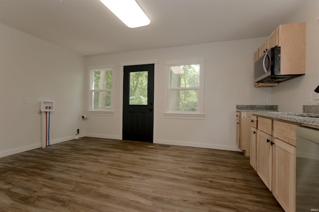 651 W Maple St, Wabash, IN 46992 - laundry area with dark wood-type flooring and hookup for a washing machine