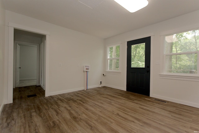 651 W Maple St, Wabash, IN 46992 - entryway with wood finished floors and baseboards
