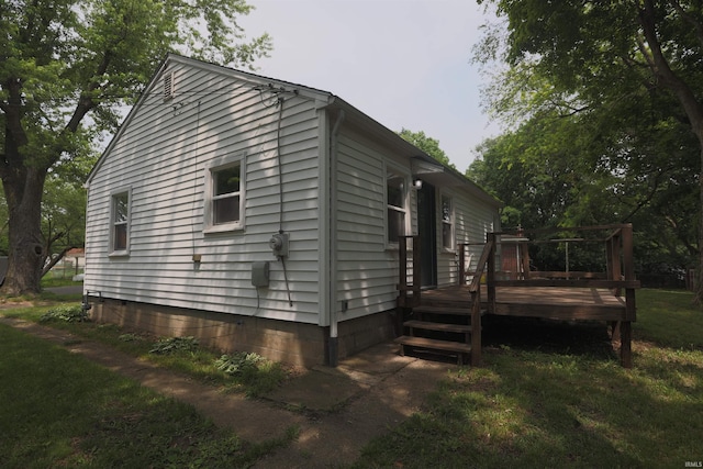 651 W Maple St, Wabash, IN 46992 - view of property exterior featuring a deck