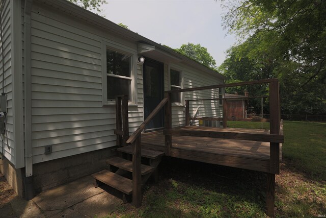 651 W Maple St, Wabash, IN 46992 - wooden terrace featuring entry steps