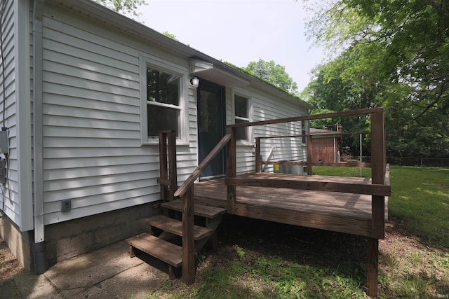 651 W Maple St, Wabash, IN 46992 - view of wooden deck