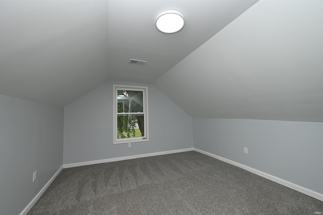 221 Park St, Laporte, IN 46350 - bonus room with dark carpet and vaulted ceiling