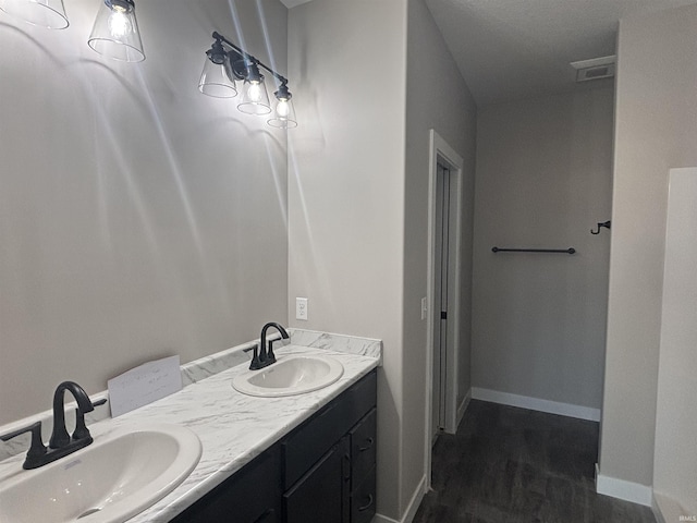 1544 Cananea Way, Fort Wayne, IN 46845 - bathroom with wood finished floors and double vanity