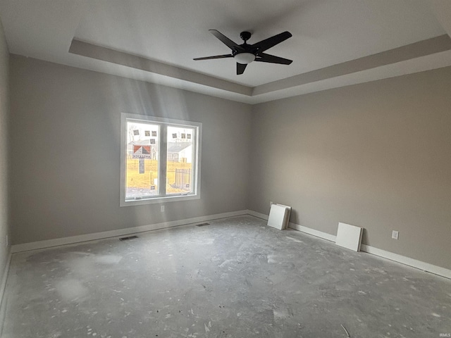 1544 Cananea Way, Fort Wayne, IN 46845 - unfurnished room featuring a tray ceiling and a ceiling fan