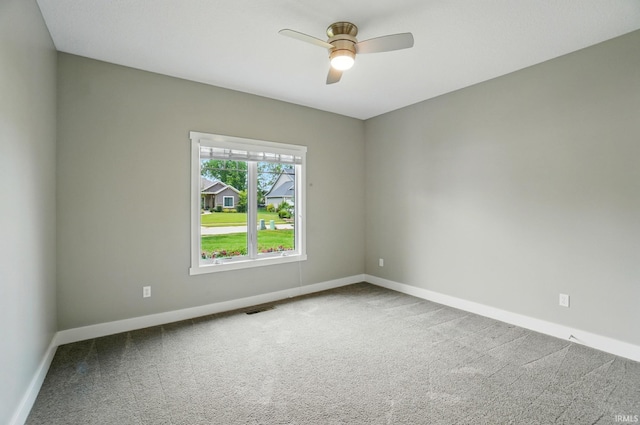 126 Tumbling Stone Ct, Fort Wayne, IN 46845 - spare room with a ceiling fan and carpet floors