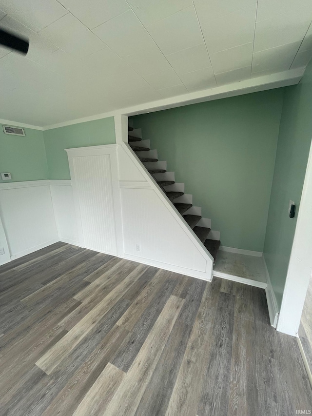 310 S Jefferson St, Bicknell, IN 47512 - stairs featuring wood finished floors