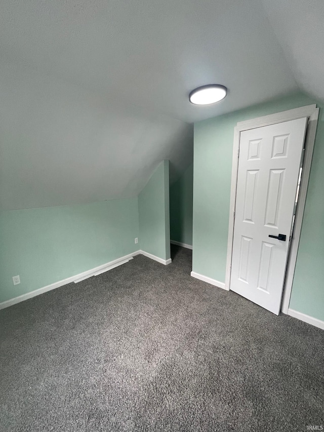 310 S Jefferson St, Bicknell, IN 47512 - additional living space with vaulted ceiling and dark colored carpet