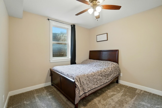 907 Switchfoot Dr, Huntertown, IN 46748 - carpeted bedroom featuring baseboards and ceiling fan