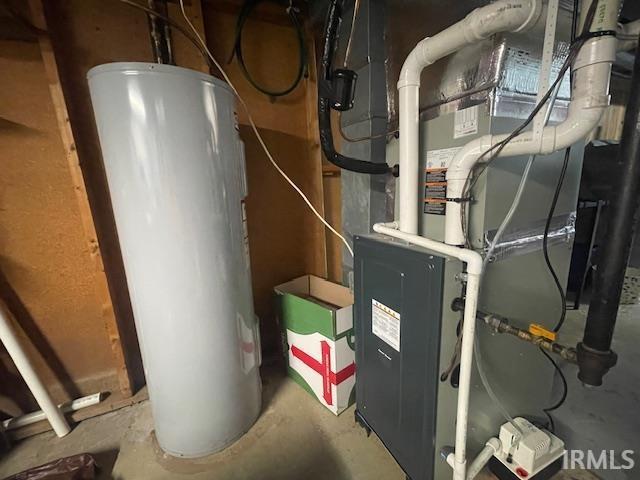 7210 W Dinsmore Rd, Bloomington, IN 47403 - utilities with water heater and heating unit