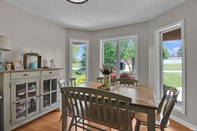 207 Meadows Dr, Greentown, IN 46936 - dining space featuring light wood-style flooring and a textured ceiling