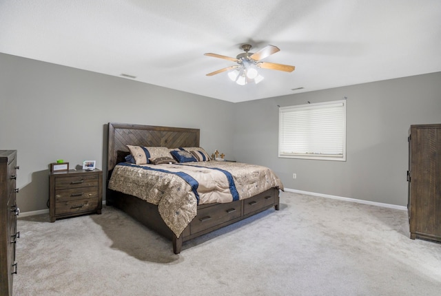 1006 Heather Rdg, Angola, IN 46703 - bedroom featuring light carpet and ceiling fan