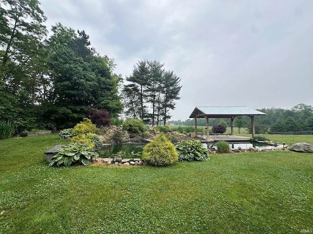 32131 State Road 2nd Rd, New Carlisle, IN 46552 - view of grassy yard with a gazebo