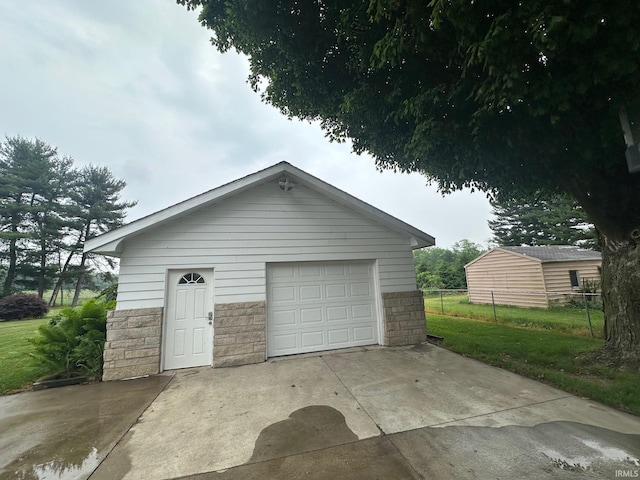 32131 State Road 2nd Rd, New Carlisle, IN 46552 - detached garage featuring concrete driveway