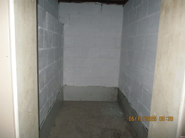 8487 N Old Highway 231st Rd, Linden, IN 47955 - unfinished basement with concrete block wall