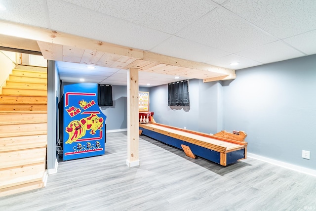 1703 Frantz Dr, North Manchester, IN 46962 - rec room with wood finished floors and recessed lighting