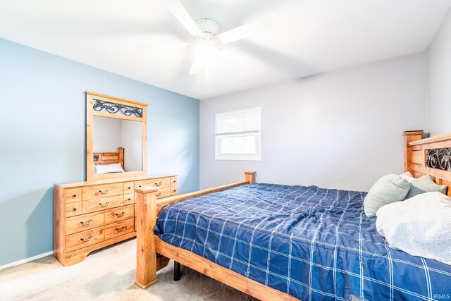 1703 Frantz Dr, North Manchester, IN 46962 - carpeted bedroom with ceiling fan
