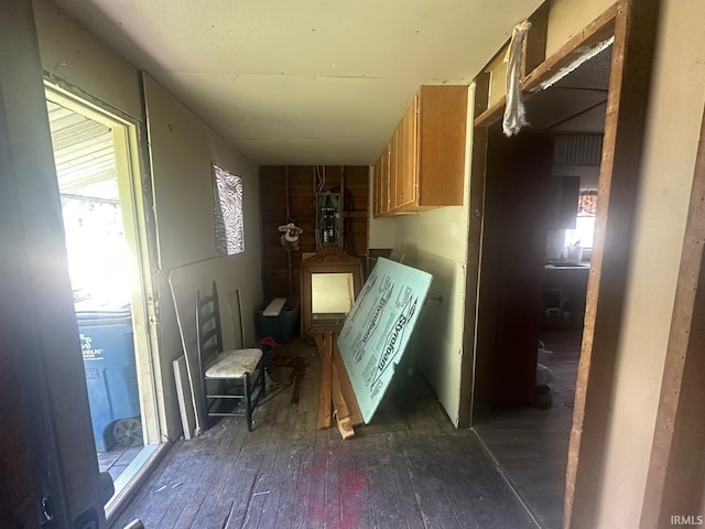 126 Cook St, Jasonville, IN 47438 - kitchen with dark wood-style floors and plenty of natural light
