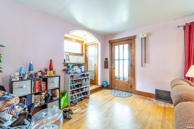 2130 N Wells St, Fort Wayne, IN 46808 - entrance foyer featuring wood-type flooring and arched walkways