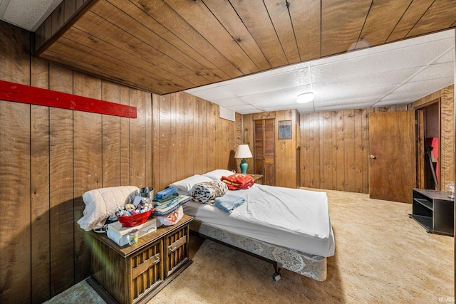 55698 Willowbend Blvd, Bristol, IN 46507 - carpeted bedroom with wooden walls